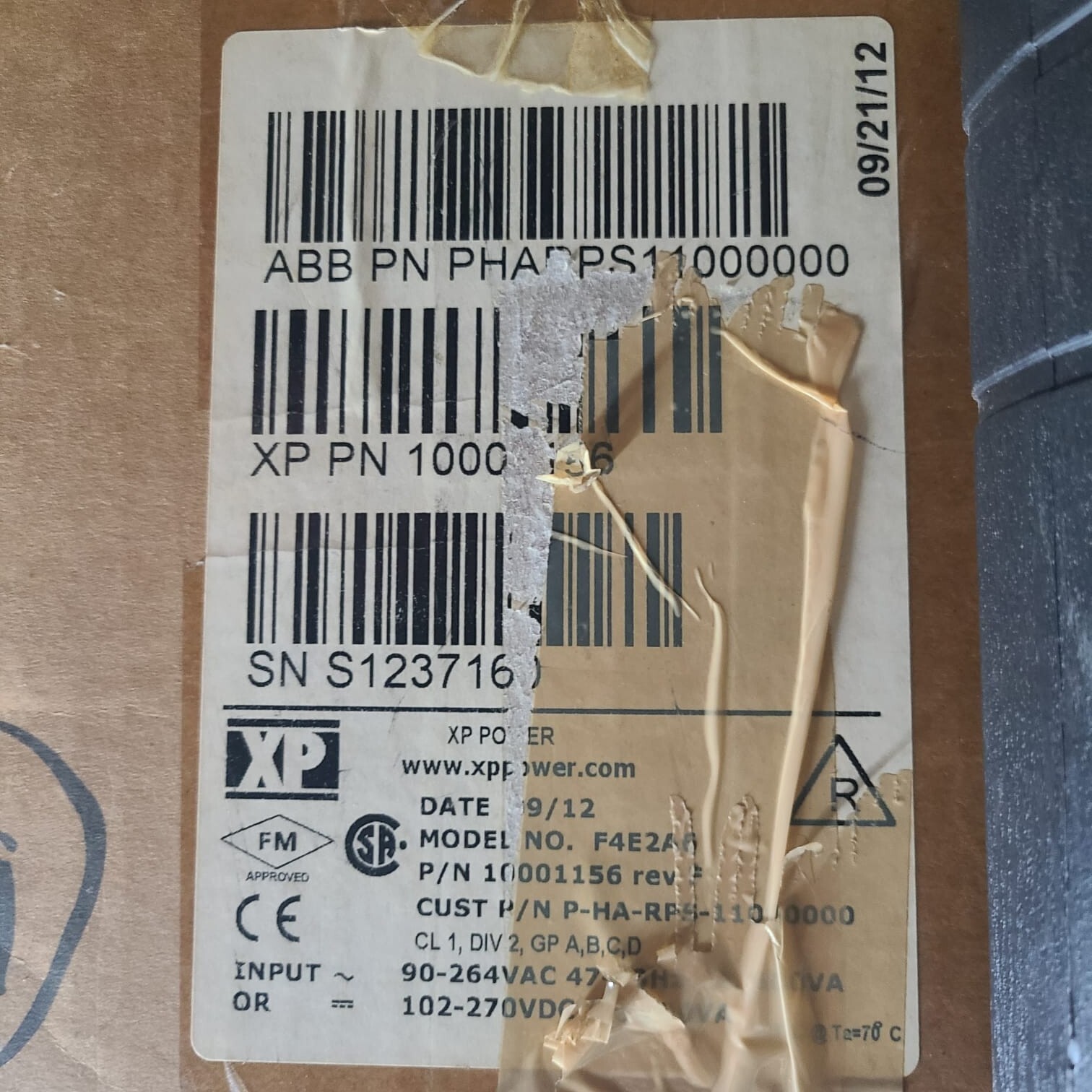 ABB PHARPS11000000, Power supply