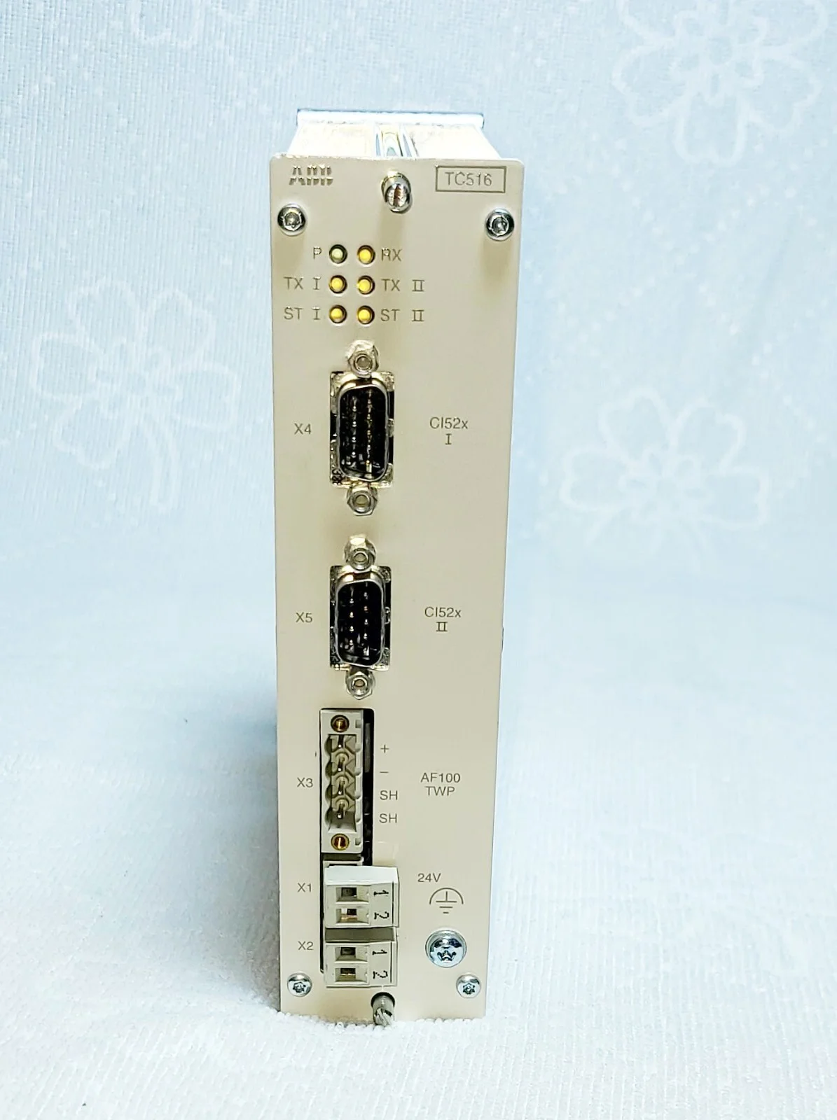 ABB TC516 RS-485 Twisted-Pair Modem 3BSE012632R1 – front view