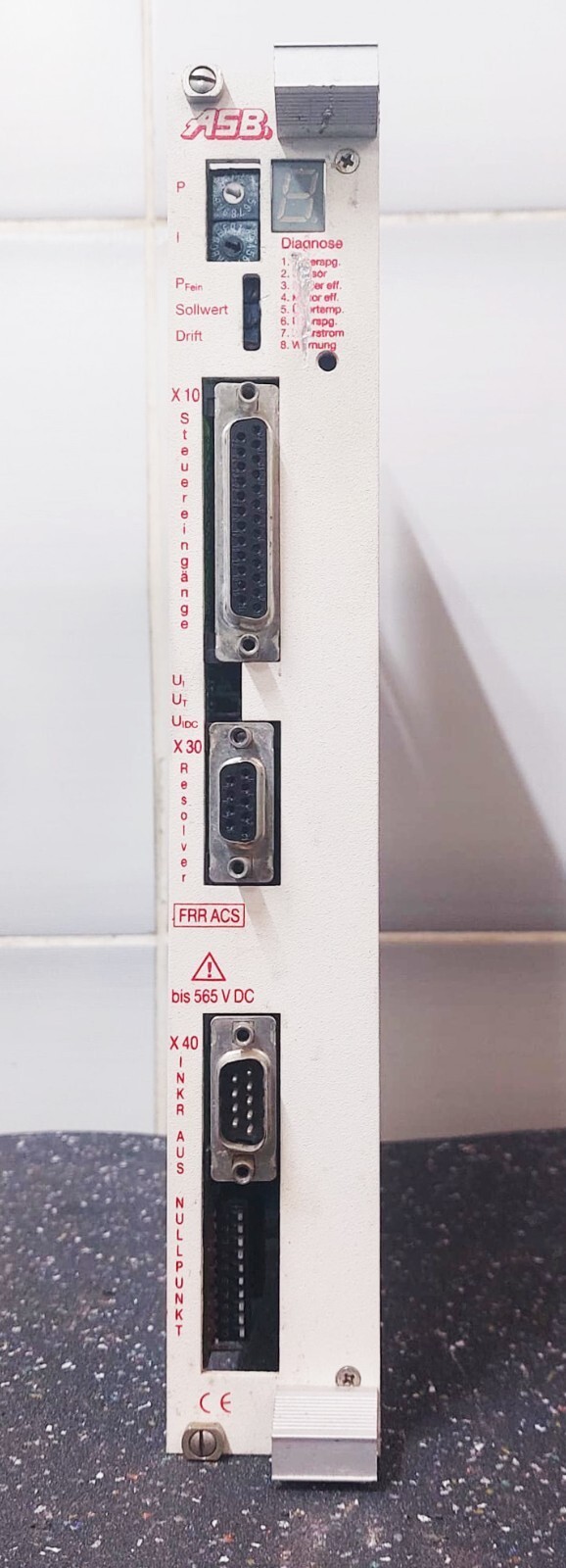 ASB AC Servo drive Type: FRR AC S 06 FRRACS06 Options 01=EU-DN-APV-EPV-2.S-SZ