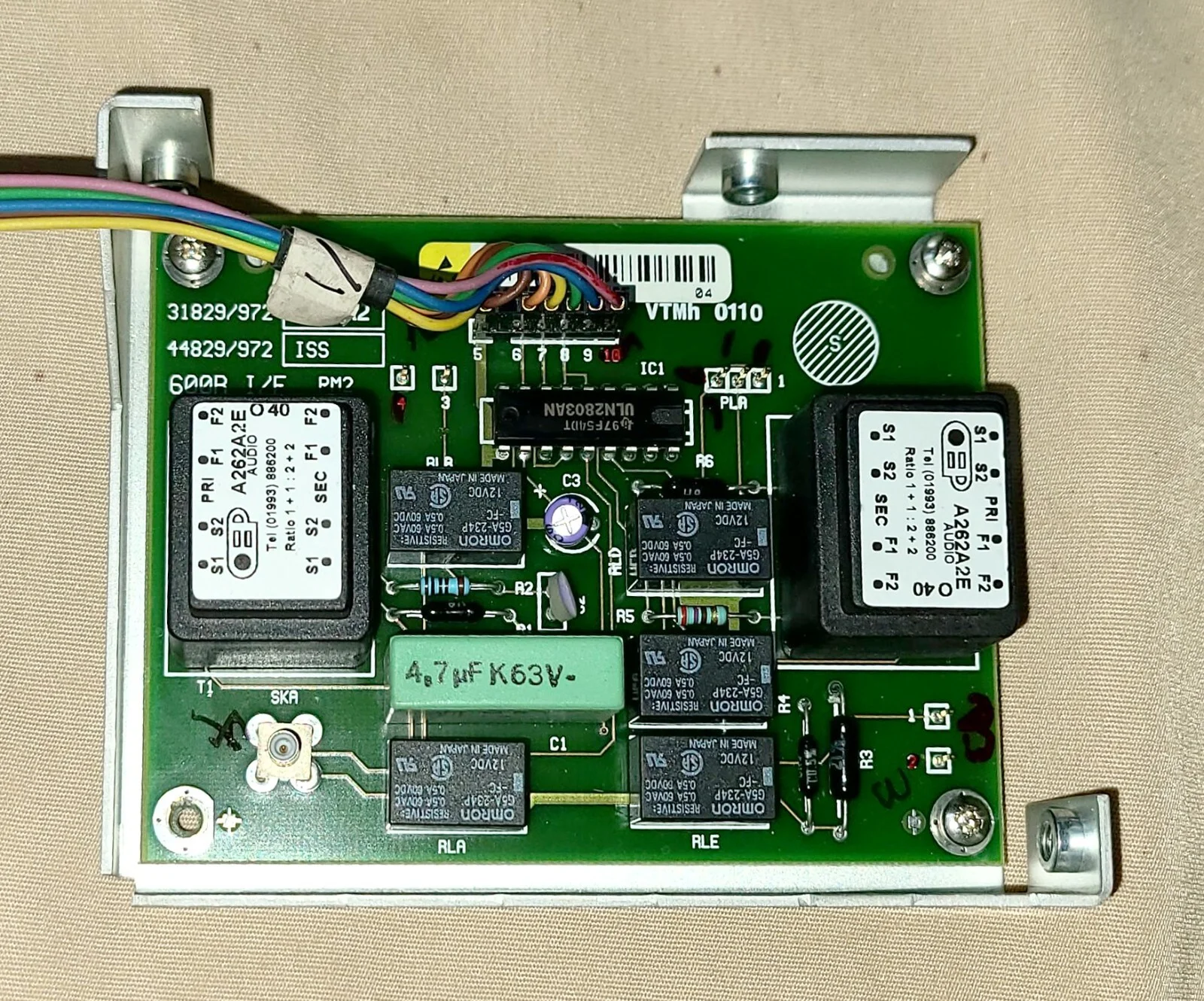 IFR Aeroflex 2945A Relaisplatine und Transformator – Vorderansicht