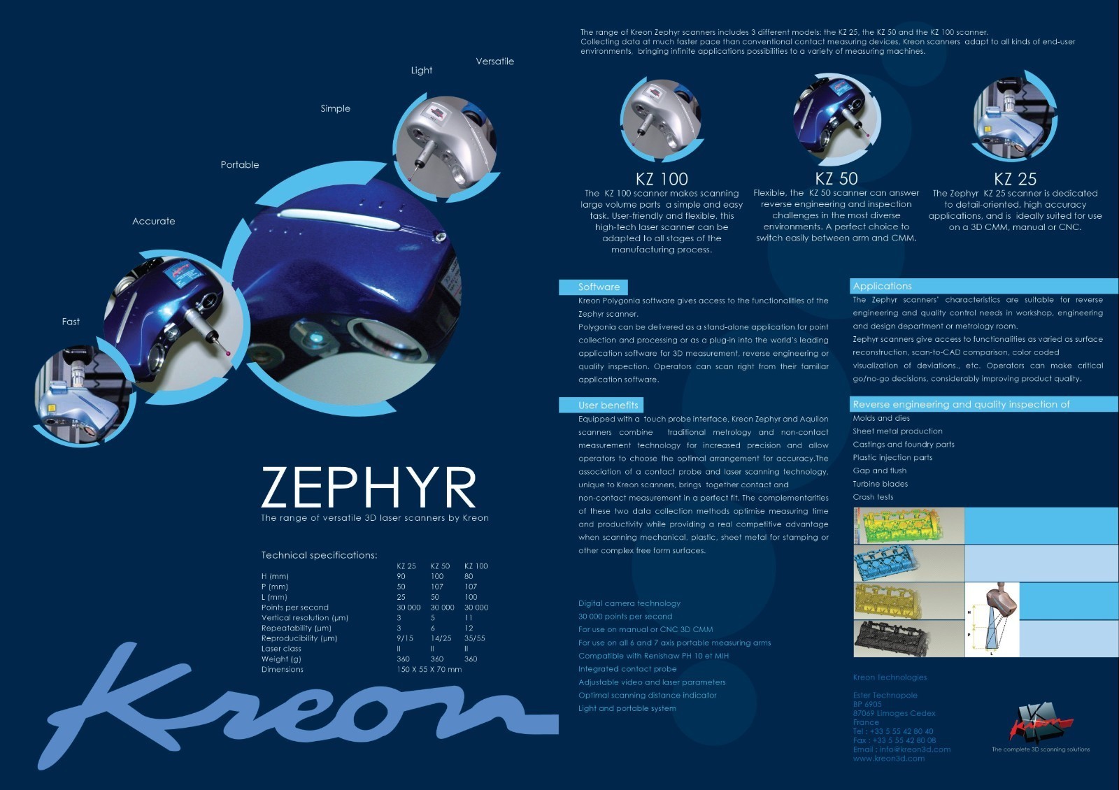 KREON ZEPHYR KZ 25 3D CMM Laser Scanner