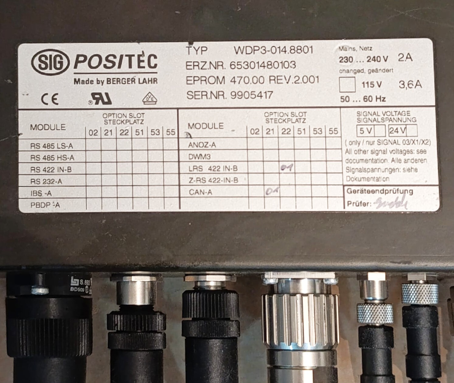 Positec berger lahr WDP3-014.8801 Stepper drive
