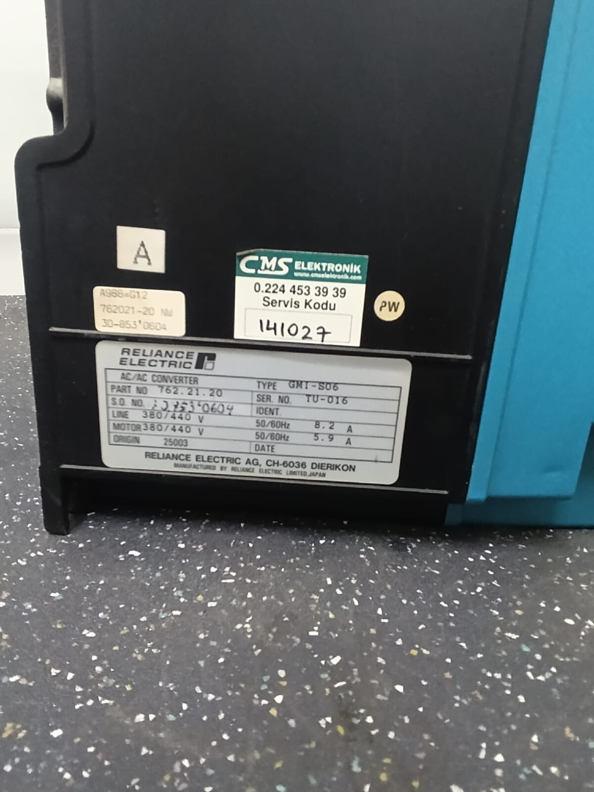 RELIANCE ELECTRIC INVERTRON GMI AC/AC CONVERTER GMI-S06 762.21.20 GMIS06 7622120