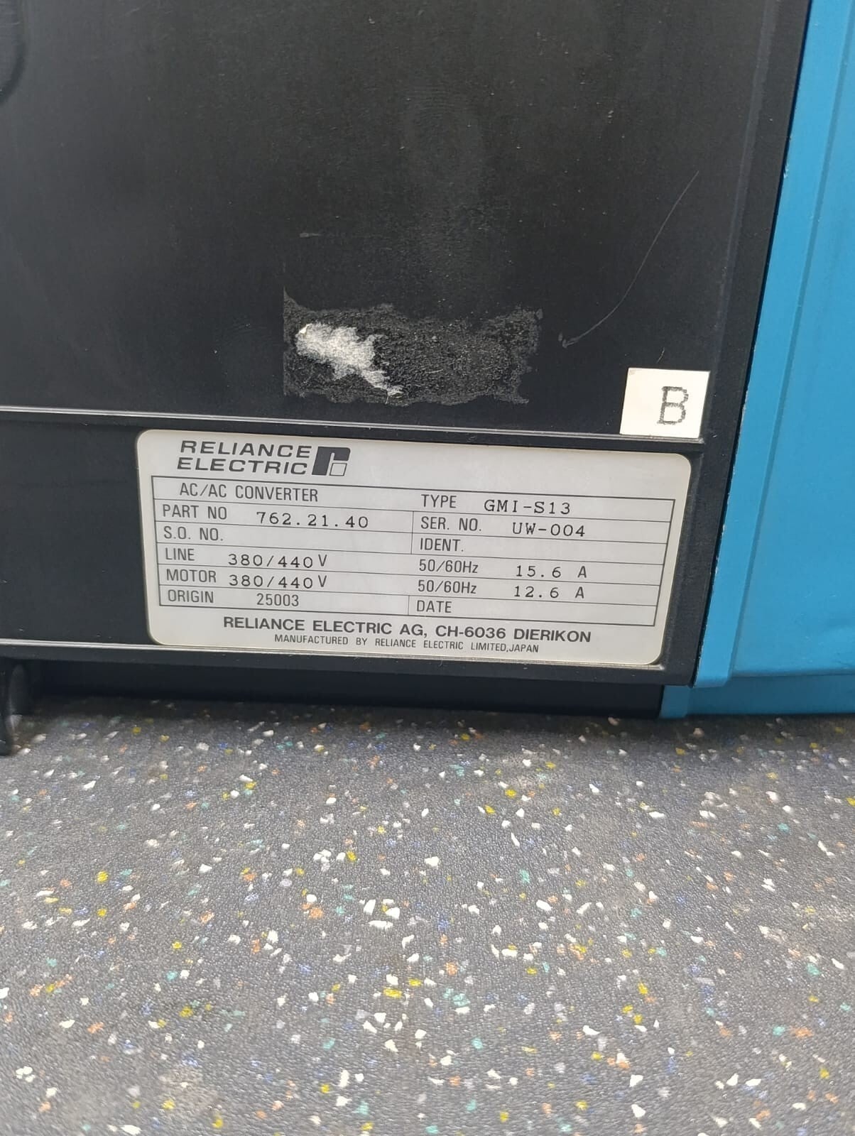 RELIANCE ELECTRIC INVERTRON GMI AC/AC CONVERTER GMI-S13 762.21.40 GMIS13 7622140