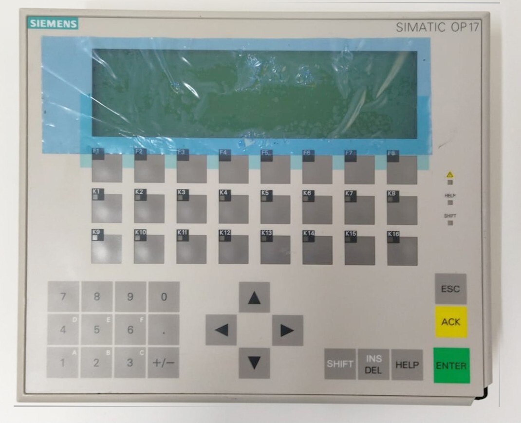 Siemens Simatic OP 17-DP Touch Panel P/N: 1P6AV3 617-1JC20-0AX2