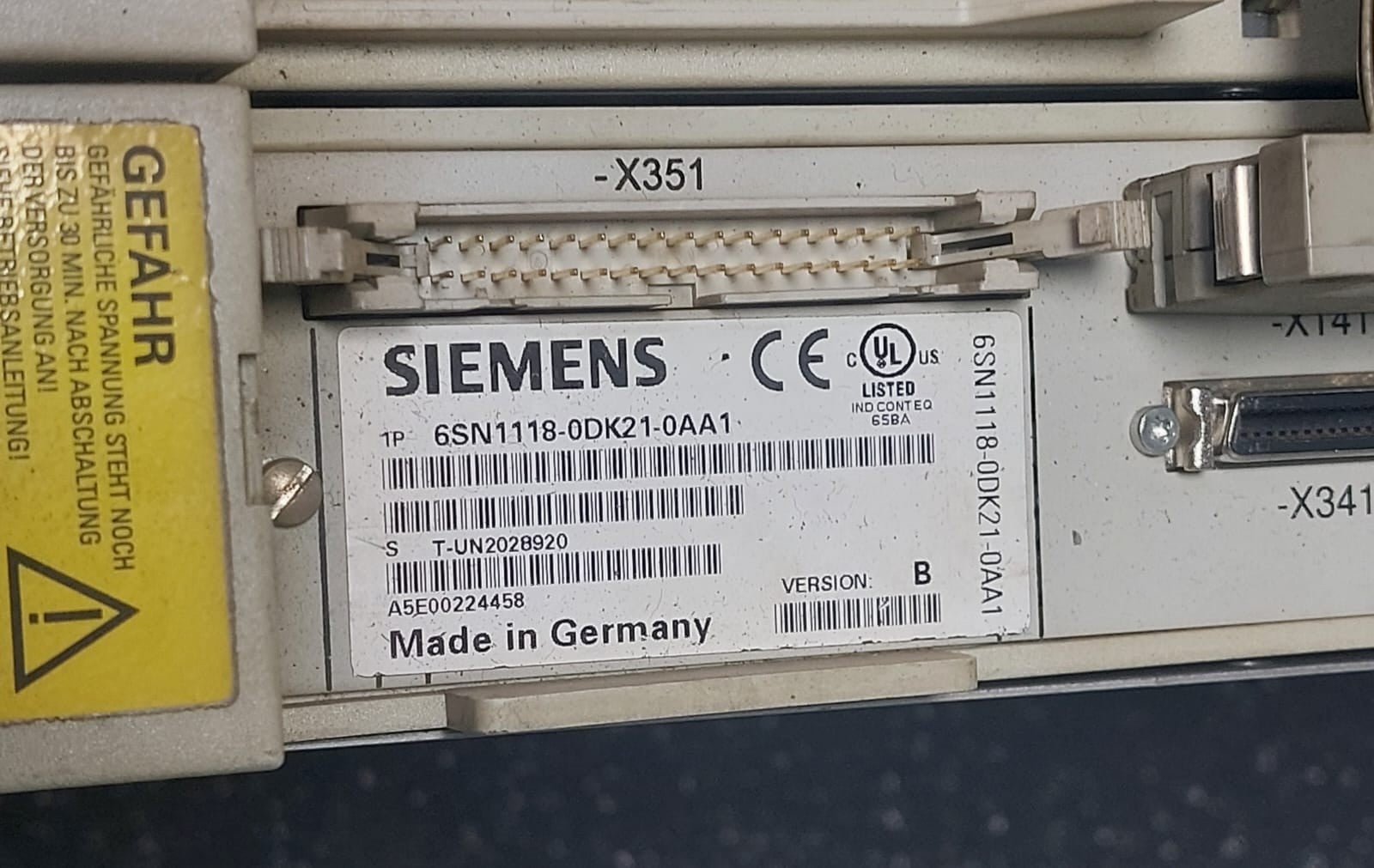 SIEMENS SIMODRIVE 611, E/R-MODUL INT.16/Z1KW, 6SN1145-1BA01-0BA1