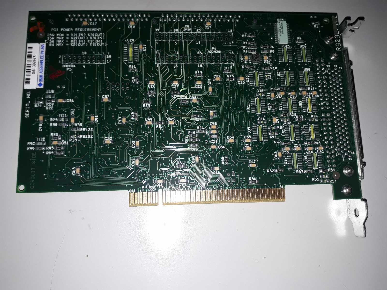 Sun Microsystems high speed serial interface card