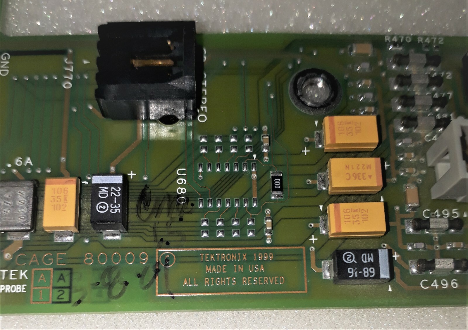 Tektronix MTS300 Front control panel with control board.